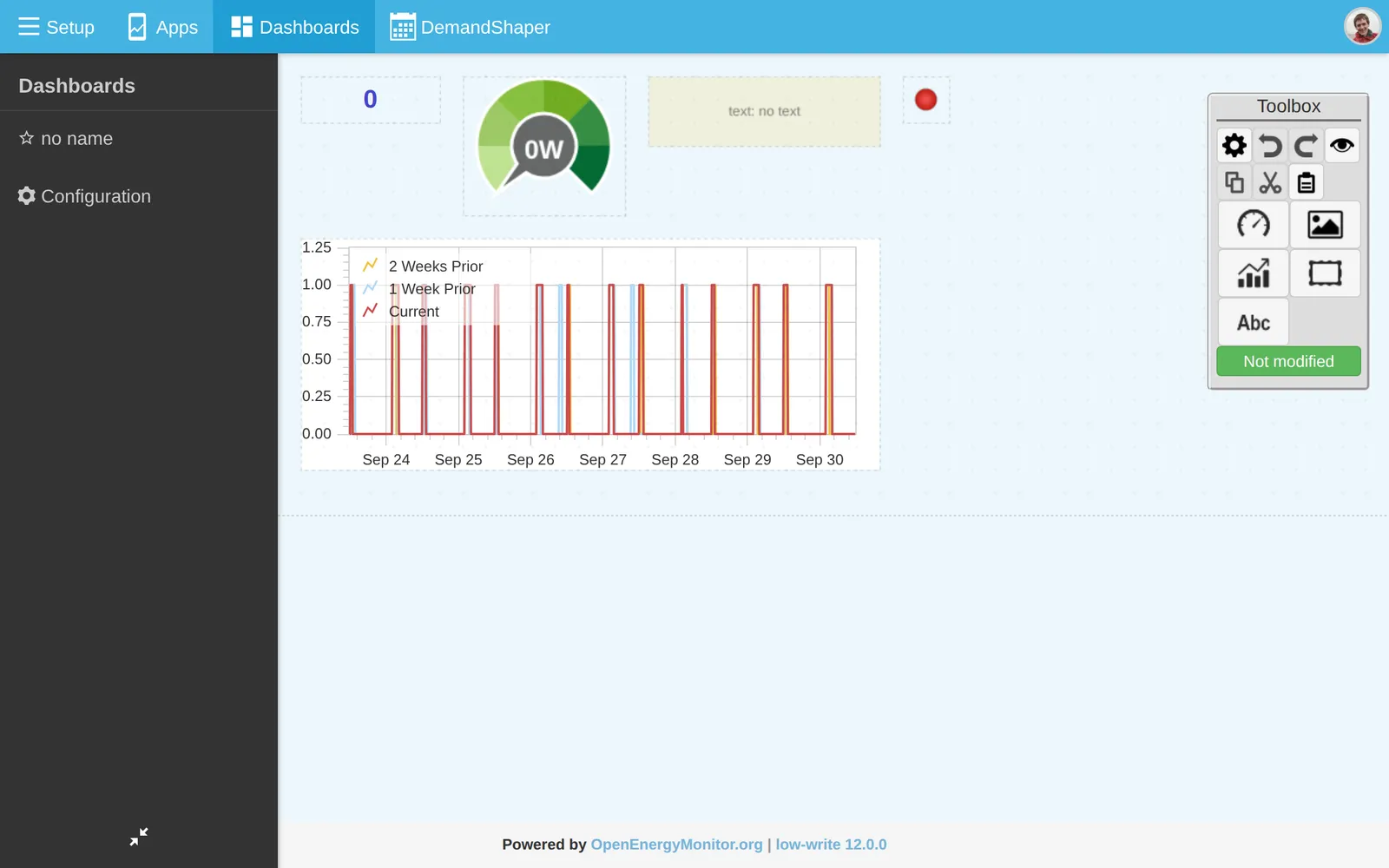 Dashboard editor