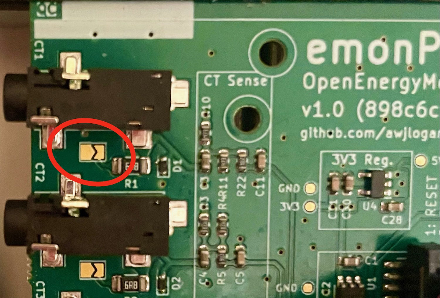 Bridge with solder to use burden resistors