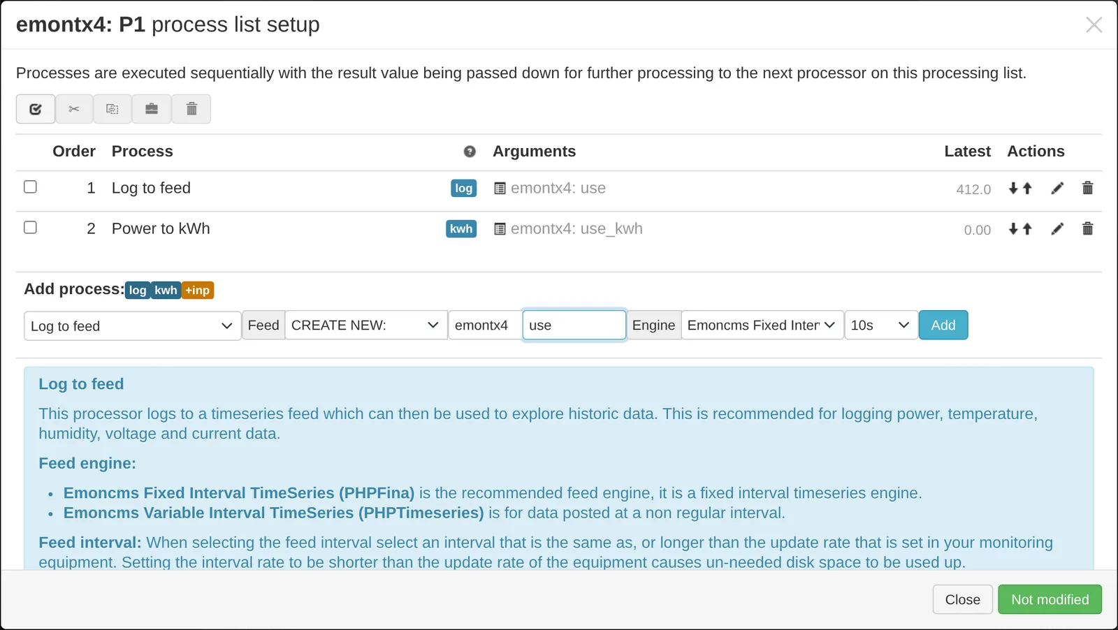Log to feed with a new feed